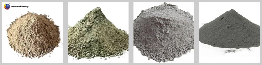 different types of refractory mortar