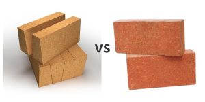 Comparison between refractory clay bricks and ordinary bricks