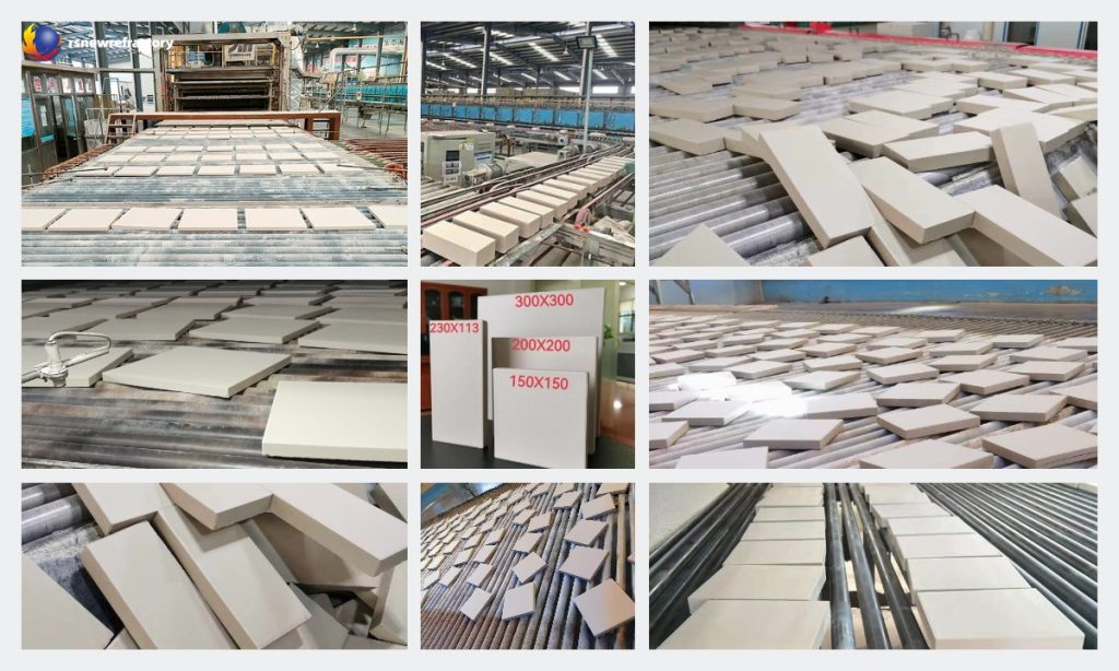 acid-resistant tiles and bricks production