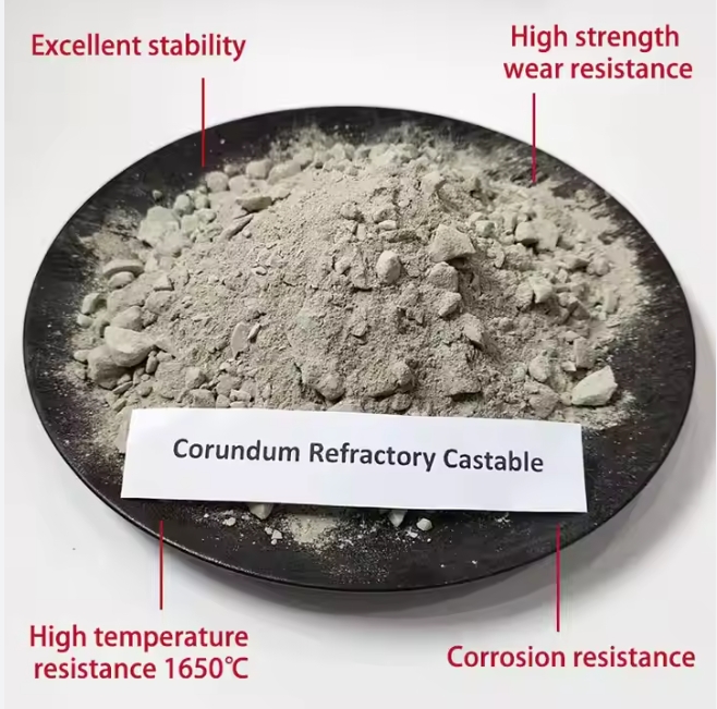 Corundum refractory castables